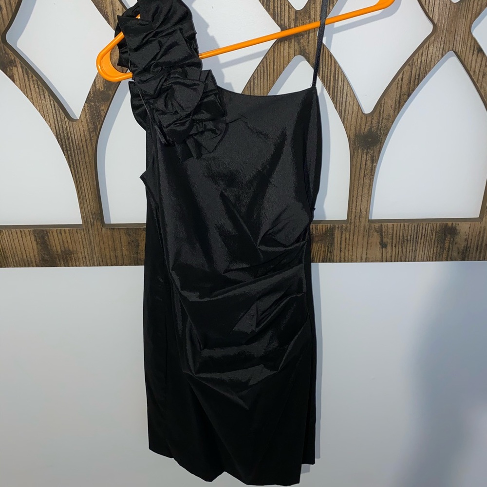 HAILEY LOGAN One Strap Black Cocktail Dress!
